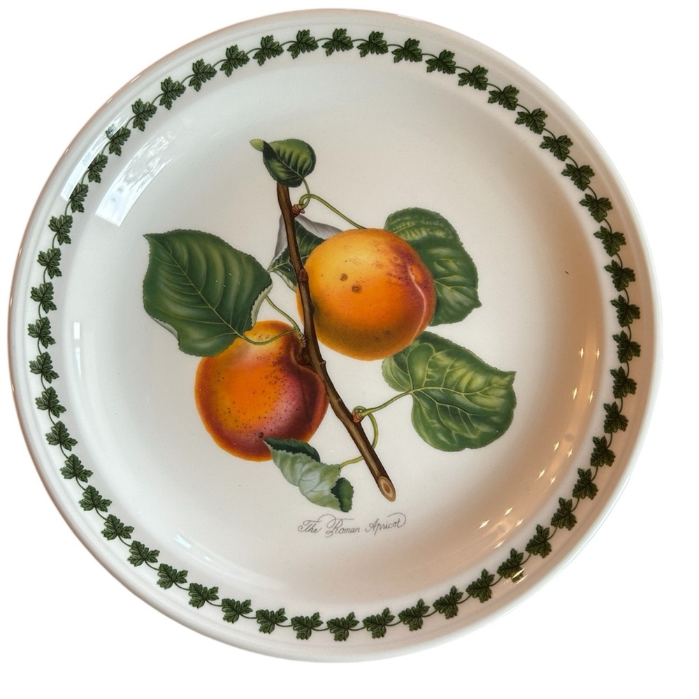 Portmeirion Pomona Dinner Plate 10 1/2" w/Laurel Band The Roman Apricot NWT